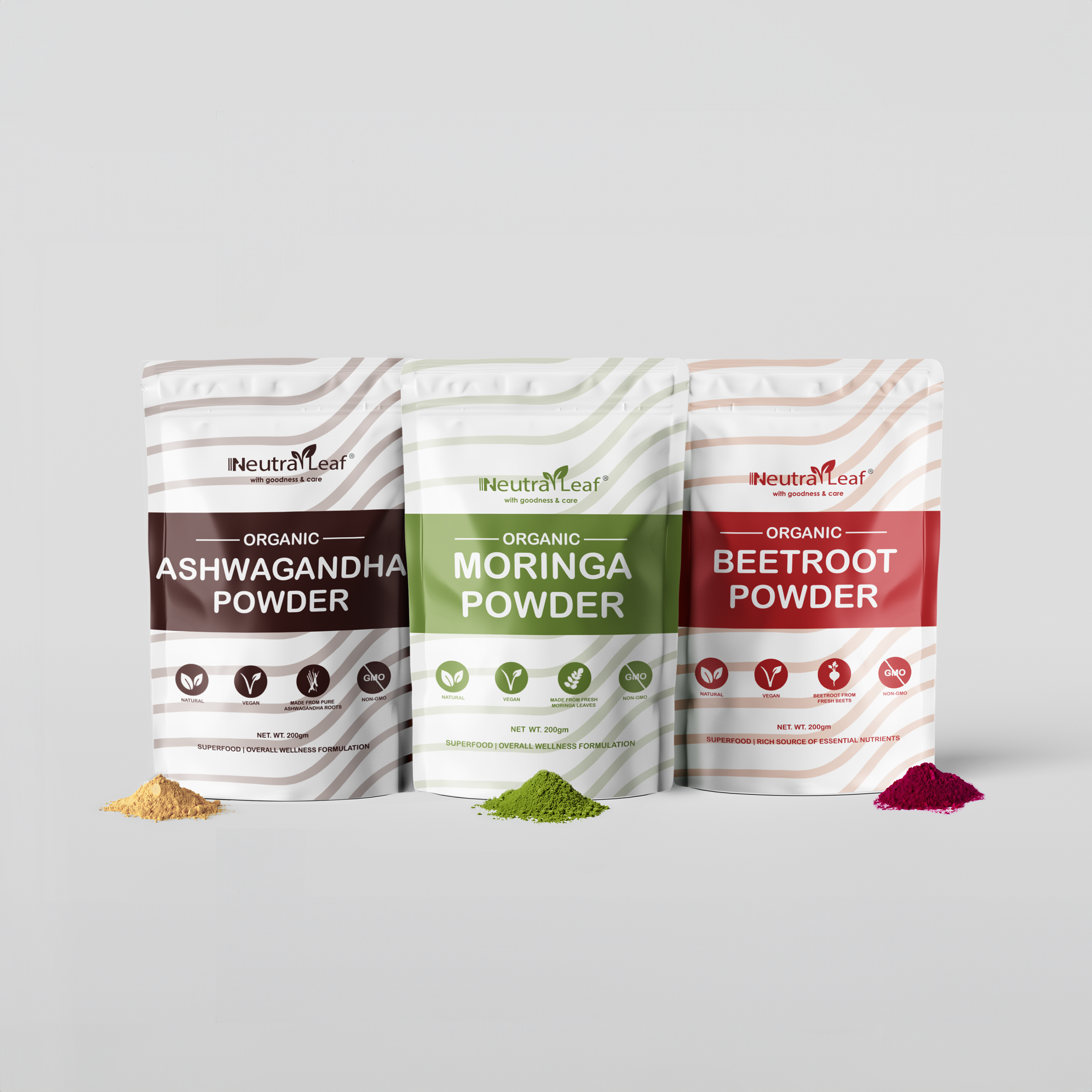 NeutraLeaf Holistic Trio Pack - Clears Skin| Boosts Energy | Supports Digestion | Blood Pressure Management | Nature's Multi-Vitamin