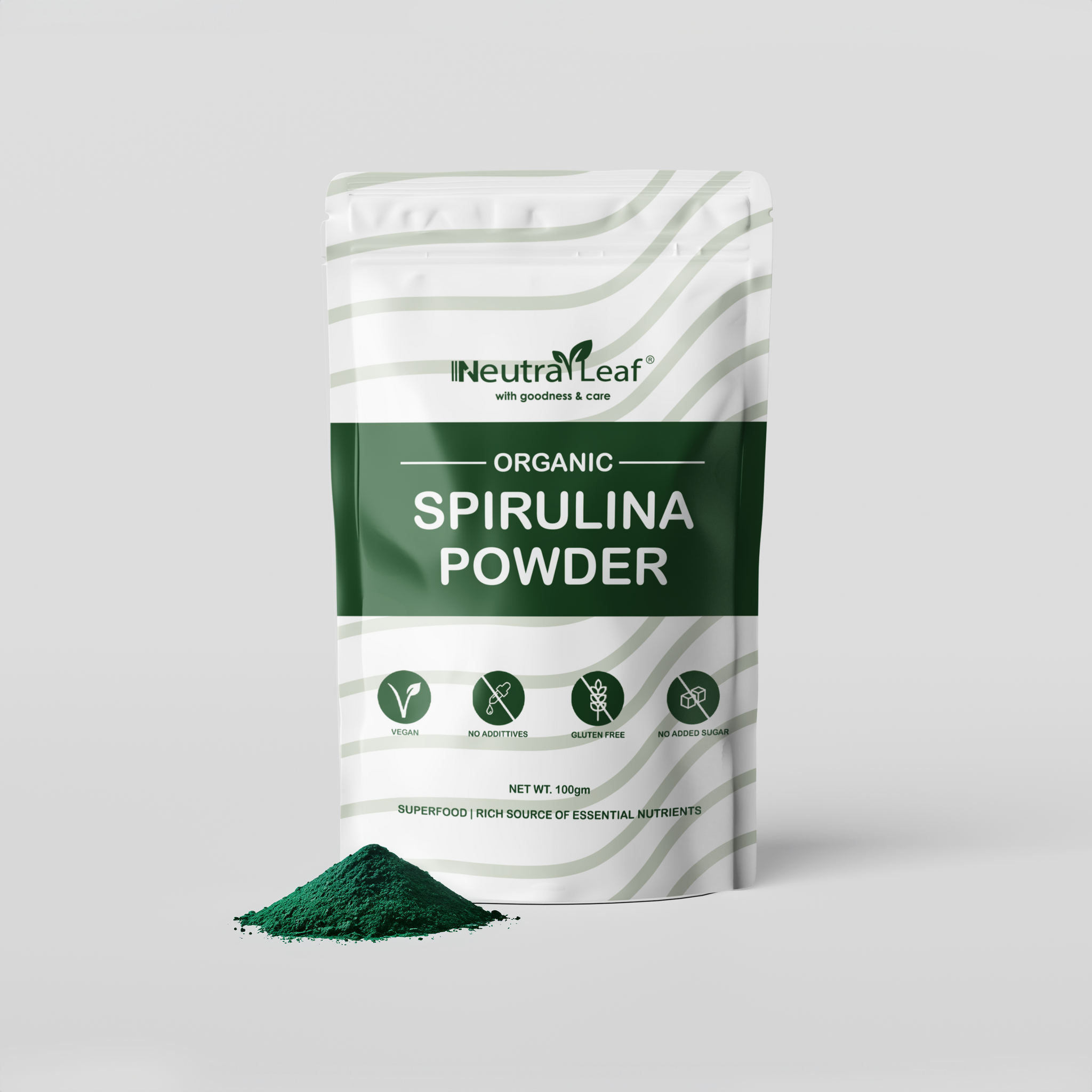 NeutraLeaf Organic Spirulina Powder 500g | Weight Management & Immunity Booster | Helps In Healthy Heart