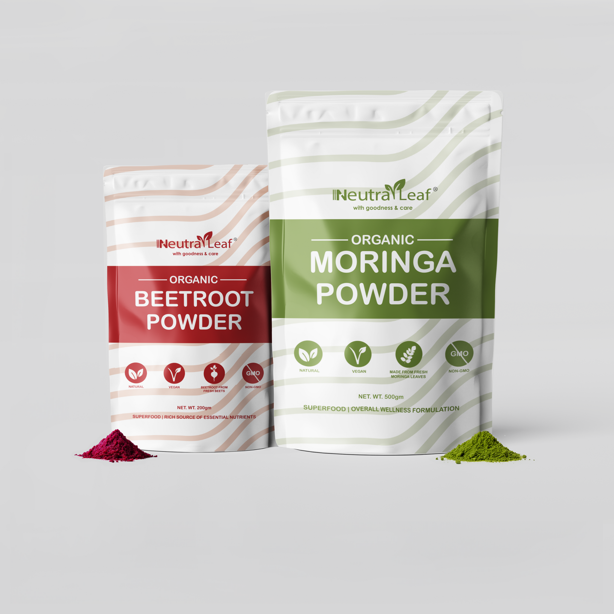 Healthy Skin & Energy Booster combo- Moringa Powder 500gm and Beetroot Powder 200gm