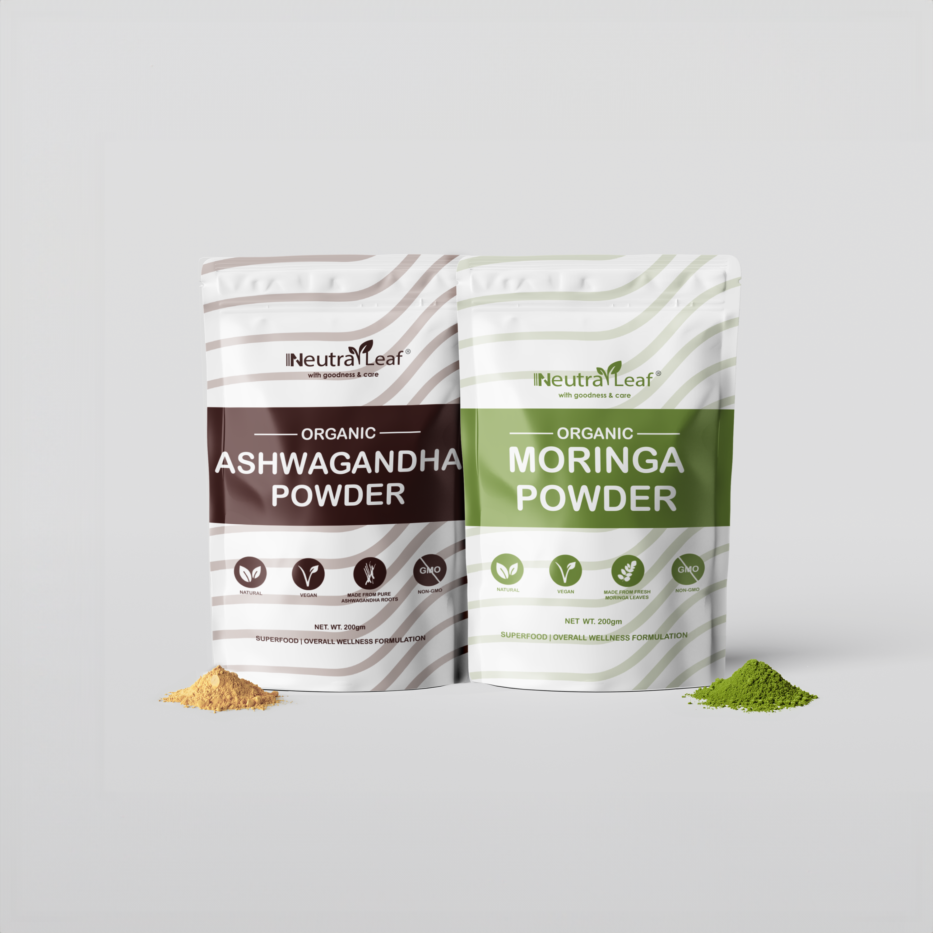 Stress Buster Combo- Ashwagandha Powder 500g and Moringa Powder 500g