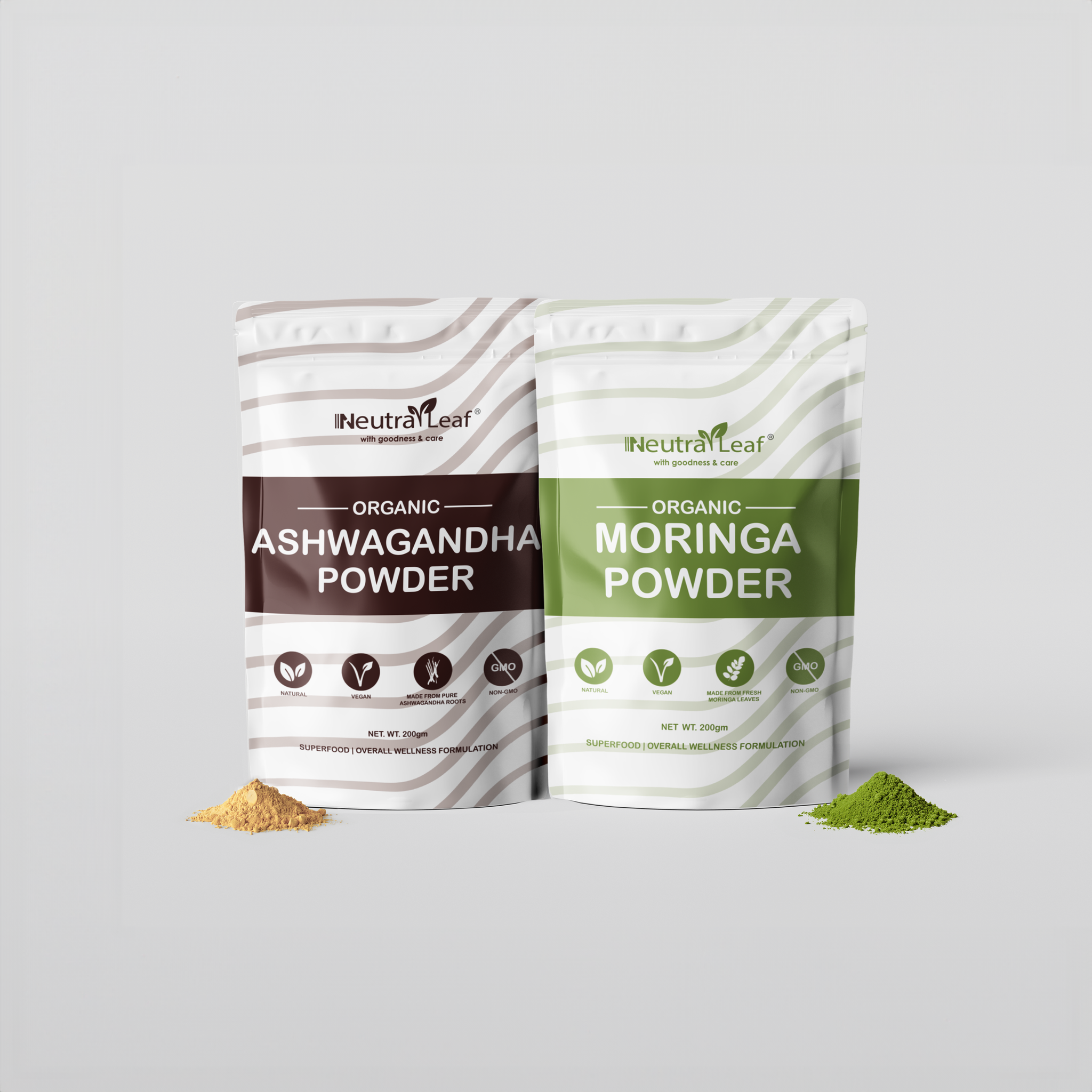 Stress Buster Combo- Ashwagandha Powder 500g and Moringa Powder 500g