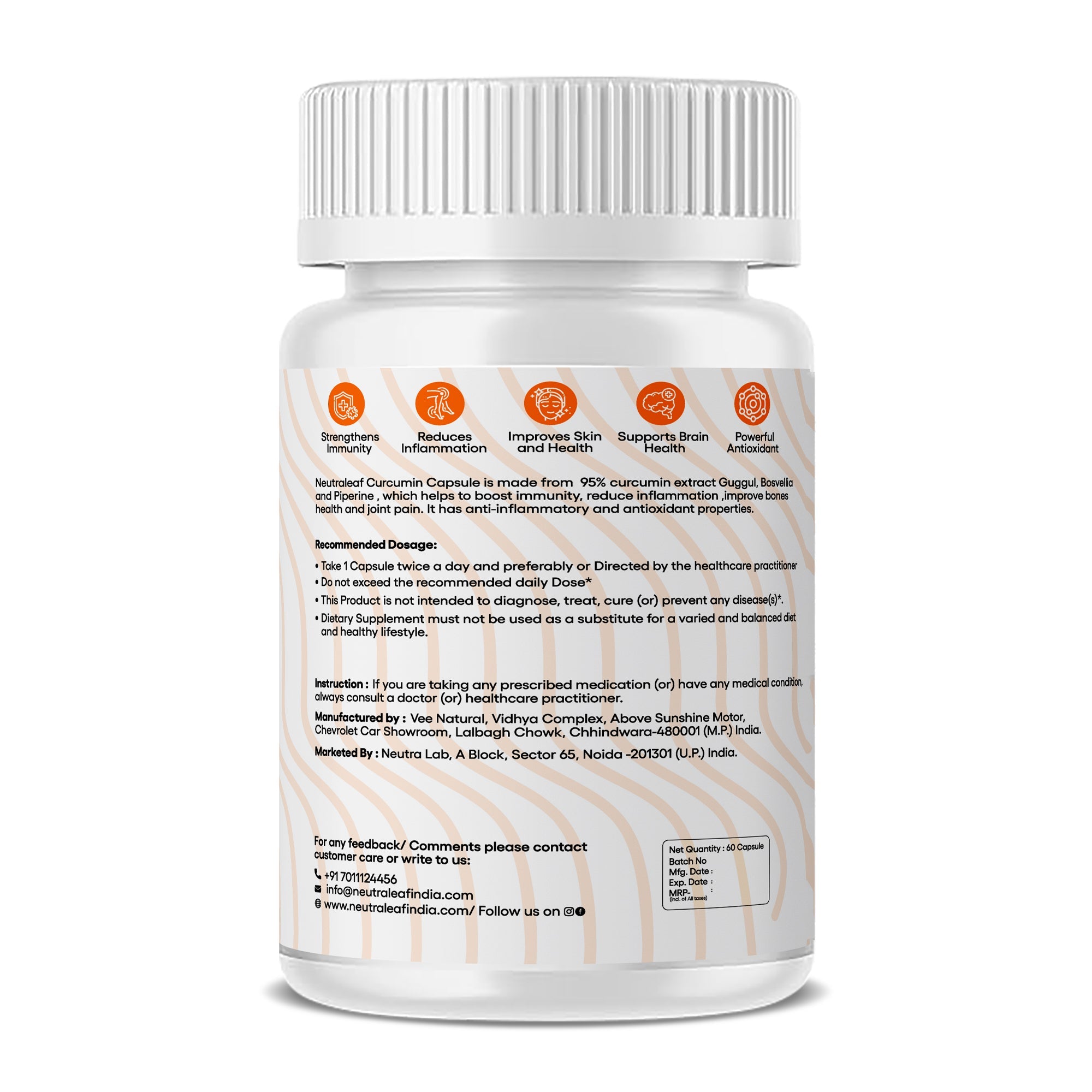 Neutraleaf Curcumin-95% Capsule- 60 Nos