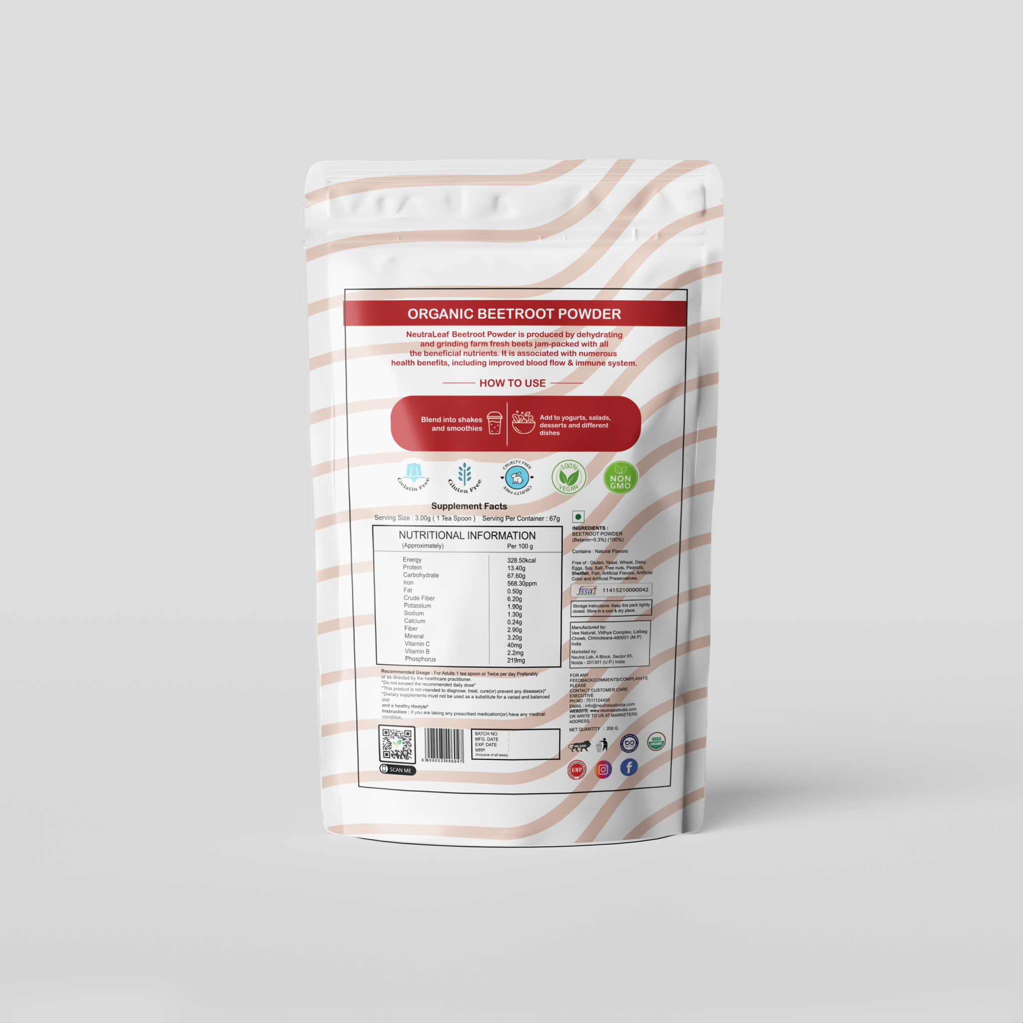 Neutraleaf Beetroot Powder – The Natural Superfood for Radiant Skin, Stronger Hair, and More Energy